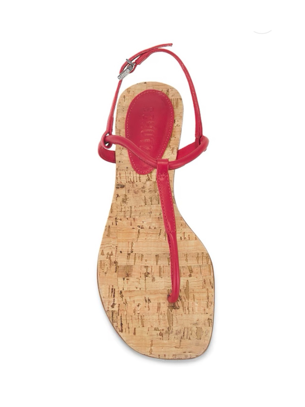Schutz Leather Elsha Sandals in Scarlet (Size:9.5)
